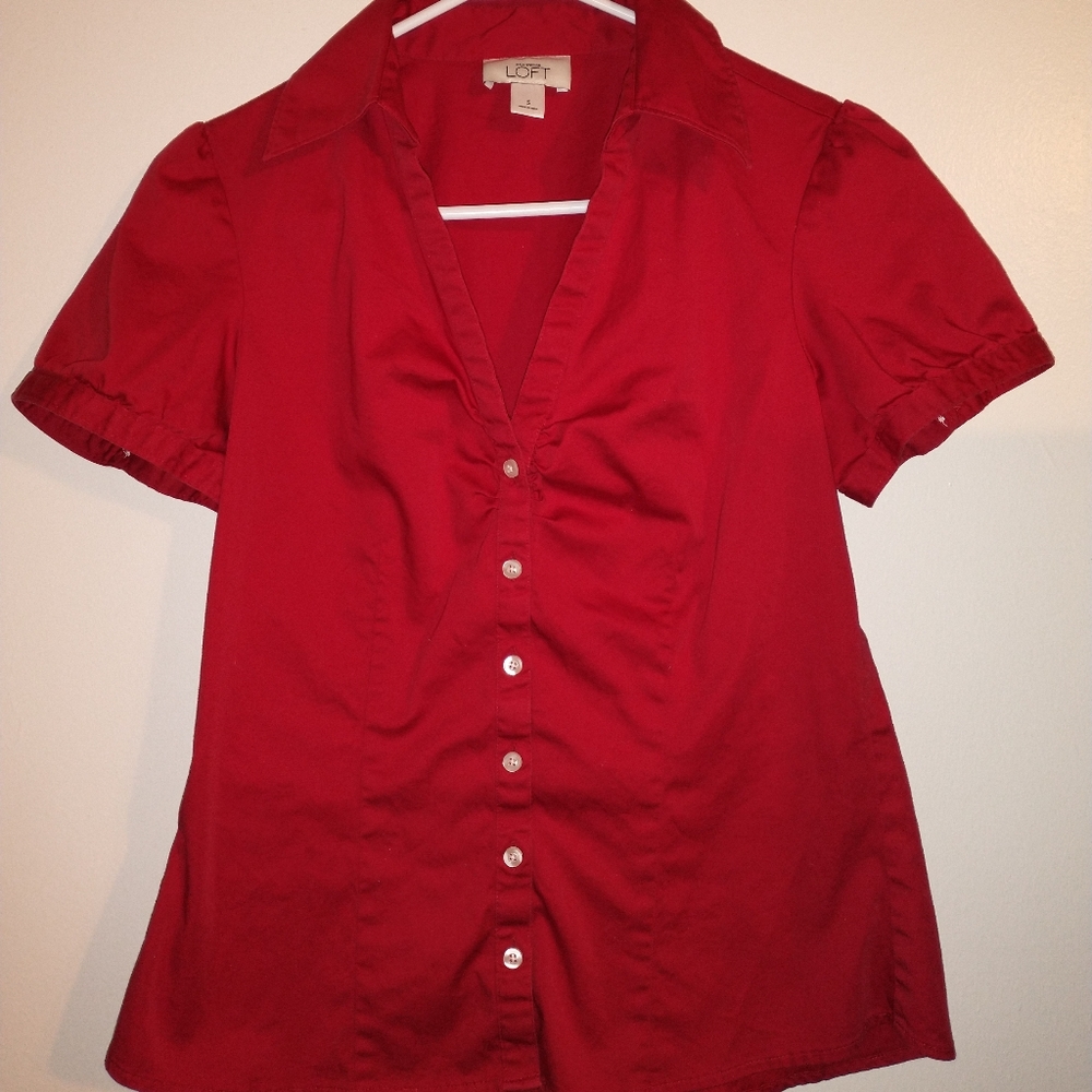 Short Sleeve, Button Up Blouse